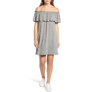 New Current/Elliott Women's The Ruffle Jersey Off-the-Shoulder Dress Size 1